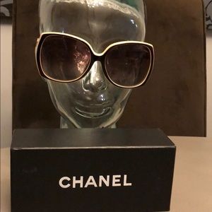 Chanel brown and cream authentic sunglasses